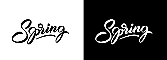 Wear Spring Color Lettering Handwritten Lettering Spring Stock Illustration - Download Image Now ...