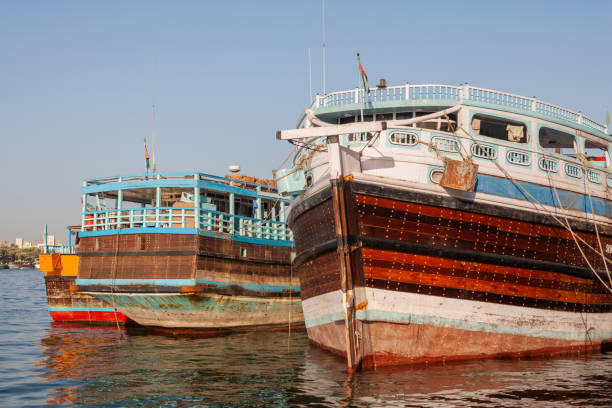 istock The Sterns of Three Dhows 1360120230