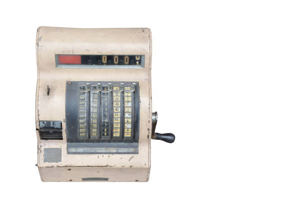 Close up of cash register texture background