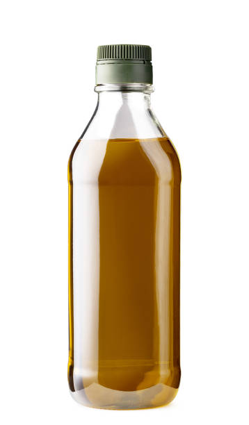 istock Olive oil bottle isolated on white background 1360127737