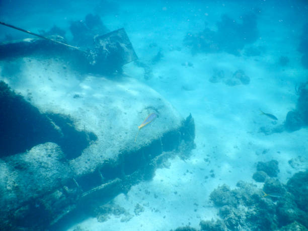 istock Ship with a hole in the seabed 1360127760