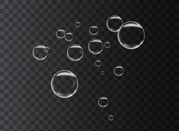 Set of realistic colorful soap bubbles. Transparent realistic soap bubbles isolated on transparent background. Set of realistic colorful soap bubbles. Transparent realistic soap bubbles isolated on transparent background. Vector texture. Light Gray vector cover with spots. free chore backgrounds stock illustrations