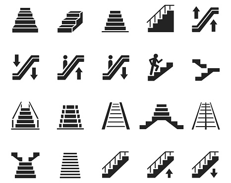 Stairs vector set , illustration