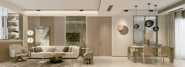 istock 3d render of modern living room 1360139171