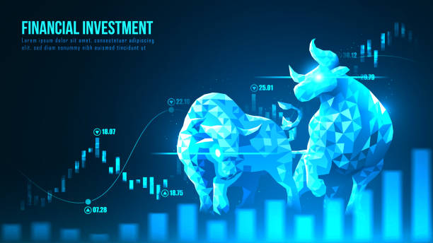 istock Concept art of Bullish in futuristic idea 1360142984