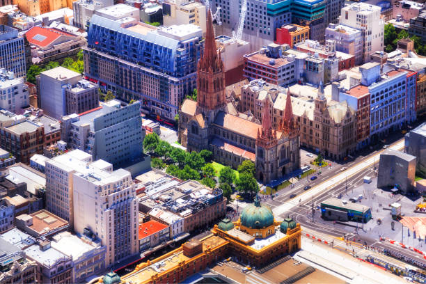 istock Melbourne Cathedral aerial 1360154268