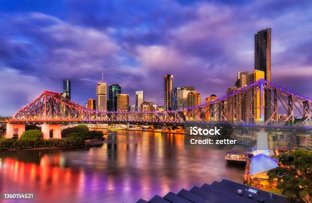 Bne Story Light Cbd Stock Photo - Download Image Now - Brisbane, Urban Skyline, Australia