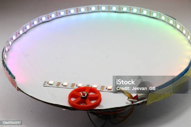 Rgb Led Strip Light Game Controlled By Single Push Button Switch With Levels Creative Idea With Argb Led Light Strips Stock Photo - Download Image Now