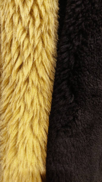 contrast furry texture in yellow and black