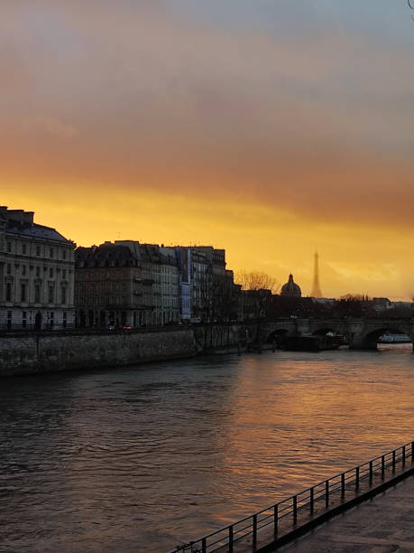 istock Sunrise on Senna River in Paris 1360157489
