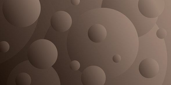 Modern and trendy abstract background with gradient color circles. This illustration can be used for your design, with space for your text (colors used: Brown, Black). Vector Illustration (EPS10, well layered and grouped), wide format (2:1). Easy to edit, manipulate, resize or colorize.