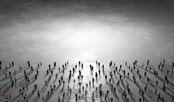 istock Crowd of people, diverse community 1360162050
