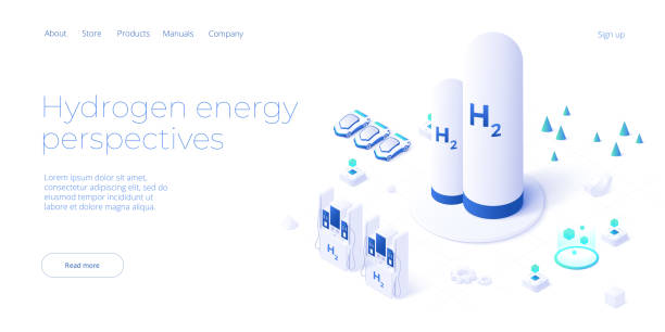 Green economy and renewable energy concept in isometric vector illustration. Hydrogen car and h2 fuel vehicle. Sustainable power plants for clean earth environment . Green economy and renewable energy concept in isometric vector illustration. Hydrogen electric car and h2 fuel vehicle. Sustainable power plants for clean earth environment . hydrogen power stock illustrations