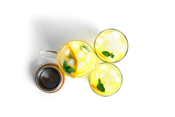istock Citrus lemonade isolated on a white background 1360177730