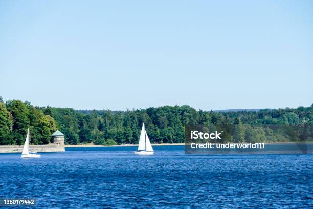Sailing Boat On The River In Sweden Scandinavia North Europe Stock Photo - Download Image Now
