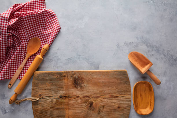 istock Marble Rock and Cutting Board Food Background 1360181837
