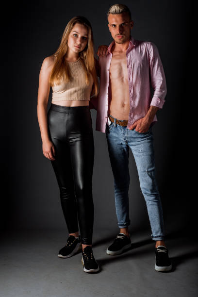 istock Cool fashionable couple 1360188696
