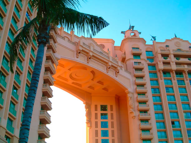 Atlantis resort in Bahamas Nassau, Bahamas - October 28, 2002 : Luxurious Atlantis Resort hotel in Paradise Island.　 The photograph is the location of the suite this hotel finest.Luxurious Atlantis Resort in Paradise Island, Suites Michael Jackson has stayed you will see. atlantis bahamas stock pictures, royalty-free photos & images