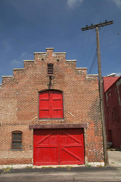 istock Brick Building with Red Doors, Dayton, Ohio 136019487