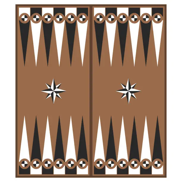 Vector illustration of vector image with backgammon board