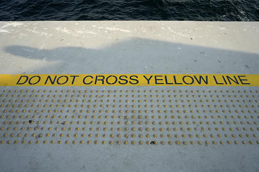 By the sea Do Not Cross Line