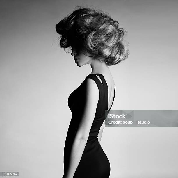 Young Beautiful Lady In Elegant Dress Stock Photo - Download Image Now - One Woman Only, Women, Evening Gown