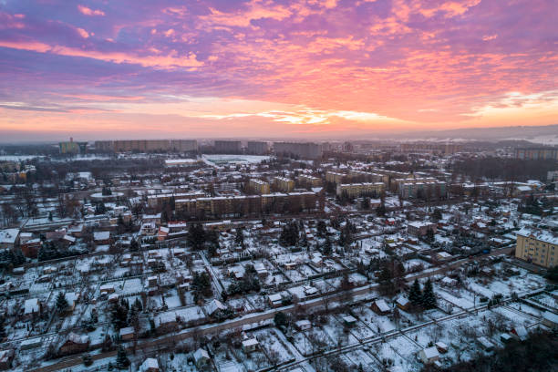 istock Tarnow Urban Landscape at WInter from Drone 1360200271