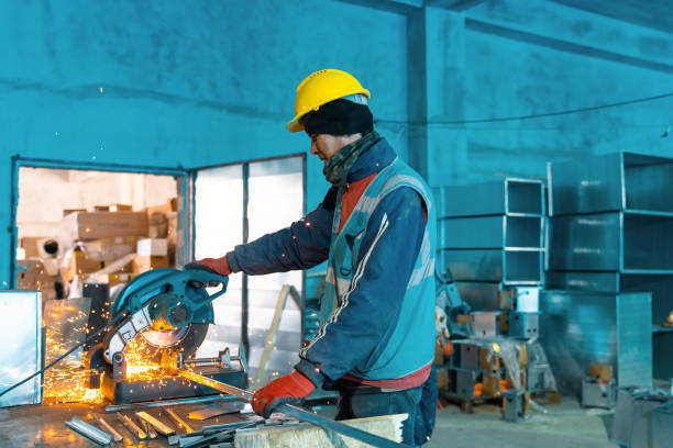 istock Portrait of worker working at construction site 1360201445