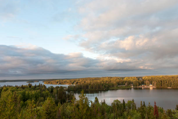 istock Peaceful day's end in lake country 1360204060