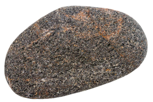 istock Top view of single black pebble 1360204488