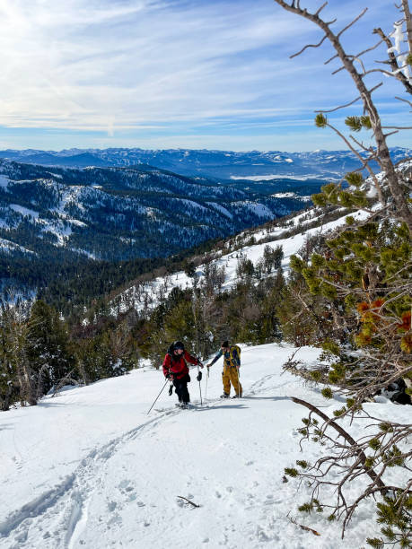 istock Snowmobiling and Skiing in the mountains above Lake Tahoe 1360206901