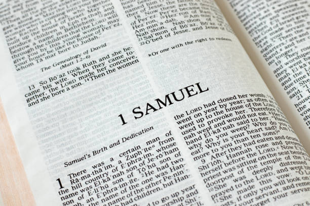 istock 1 Samuel open Holy Bible Book close-up 1360209518