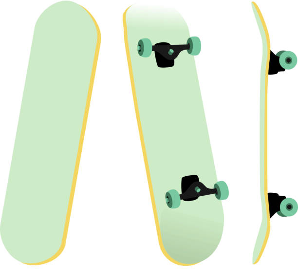 ilustraciones, imágenes clip art, dibujos animados e iconos de stock de skate - skateboarding