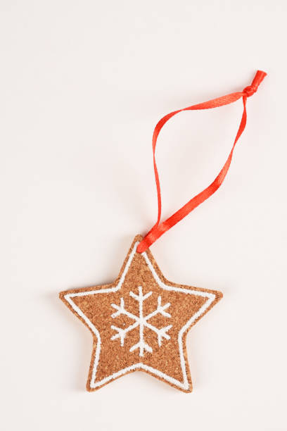istock Star shape Christmas ornament on the white background 1360216188