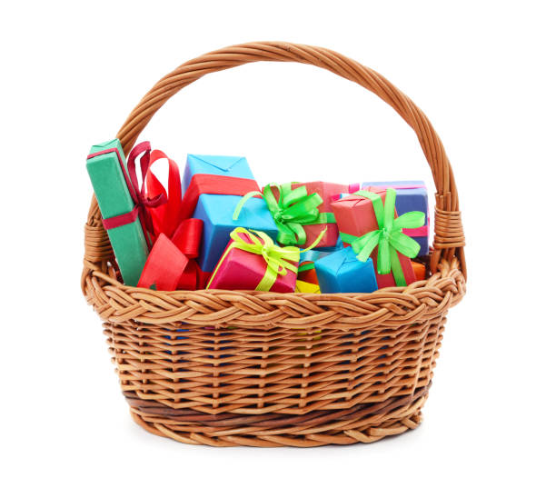 istock Gifts in the basket. 1360219491