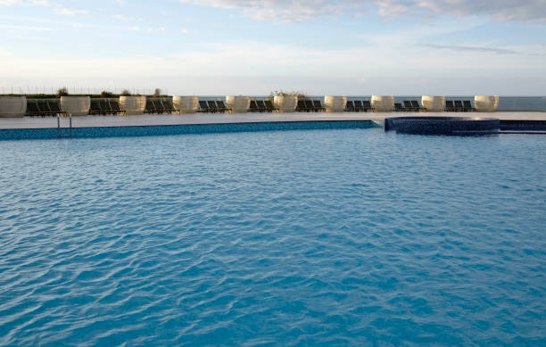 istock Outdoor pool on a sunny day 1360223269
