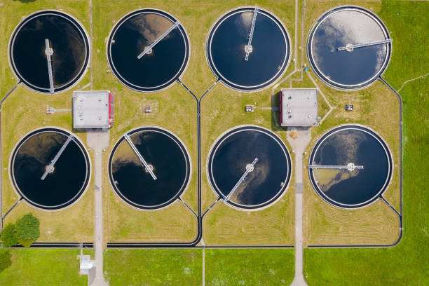istock Sewage wastewater water purification treatment plant 1360223861