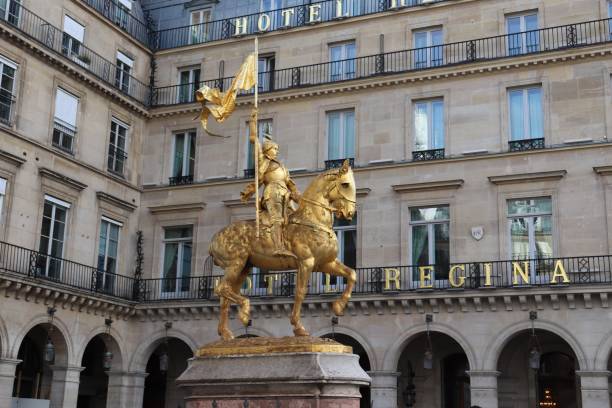 Equestrian statue of Joan of Arc, located place des pyramides, city of Paris, Ile de France, France