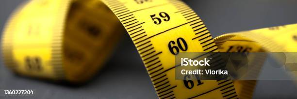 Tape Measure Closeup Stock Photo - Download Image Now - Fat - Nutrient, Loss, Abstract
