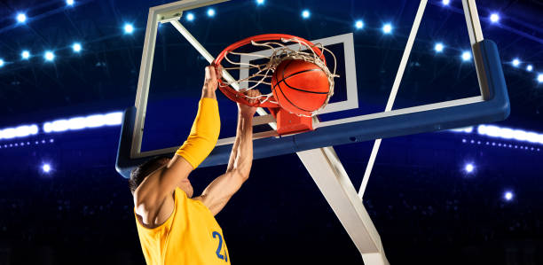 man basketball player. dunk. number 23 - basketball sport storm star imagens e fotografias de stock