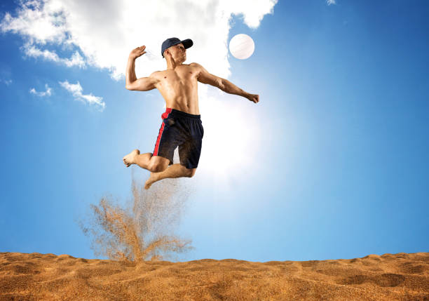 istock Beach volleyball player at sunny day 1360233498