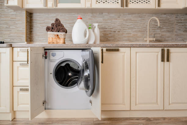 istock Close up a laundry basket full with fresh clean towels 1360234367
