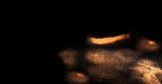 istock Abstract dark background with gold sparkles. Festive background for project. Blurred effect. 1360241873