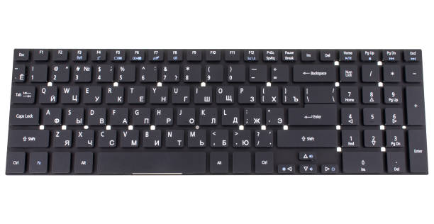 istock laptop keyboard, laptop spare part, on white background isolated 1360242298