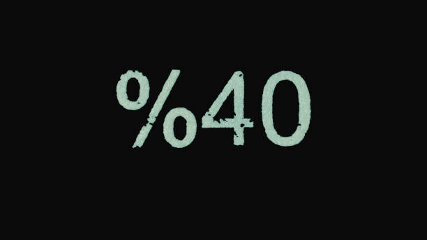 istock 40% discount text isolated on black 1360243288