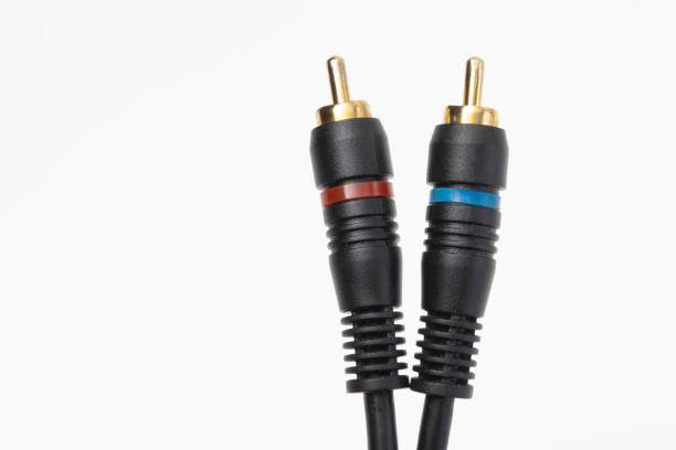 istock Coaxial stereo connector for connecting audio components 1360244222