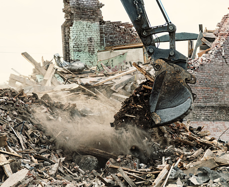 Demolition of a historic factory.