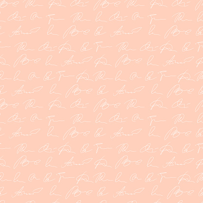 Signature Background Pattern Vector Seamless Pattern Handwritten Personal Signatures Hand Writing By ...