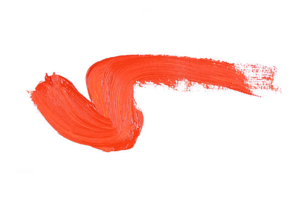 istock brush stroke with red paint or lipstick isolated on white 1360252610