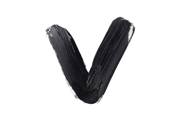 istock check sign is drawn in black paint 1360252734
